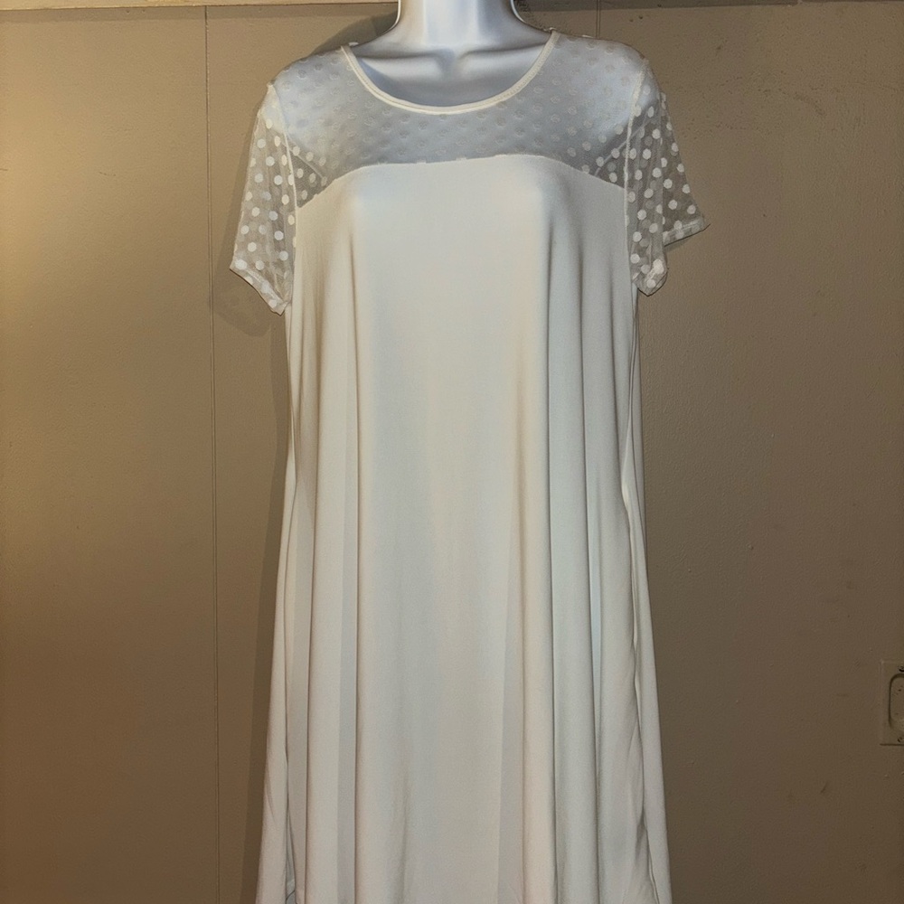 Chic White Polka Dot Dress